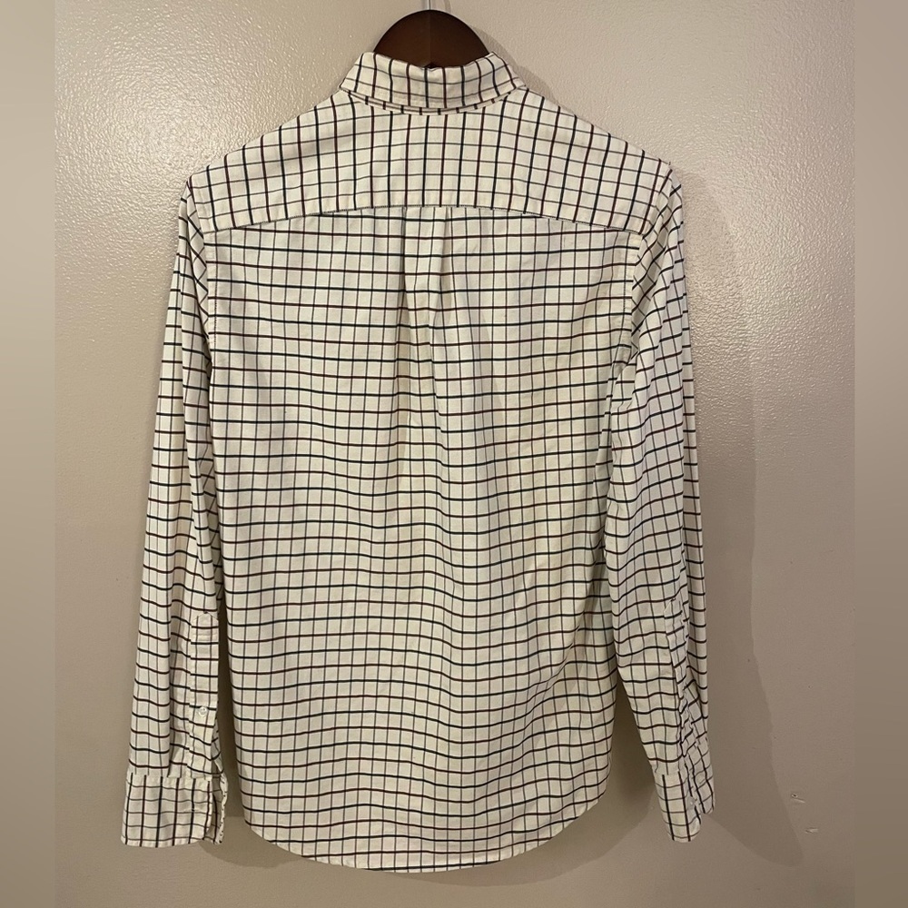 Men’s XS J.Crew Flex Oxford Shirt Classic Fit Windowpane Button Down - Picture 2 of 5
